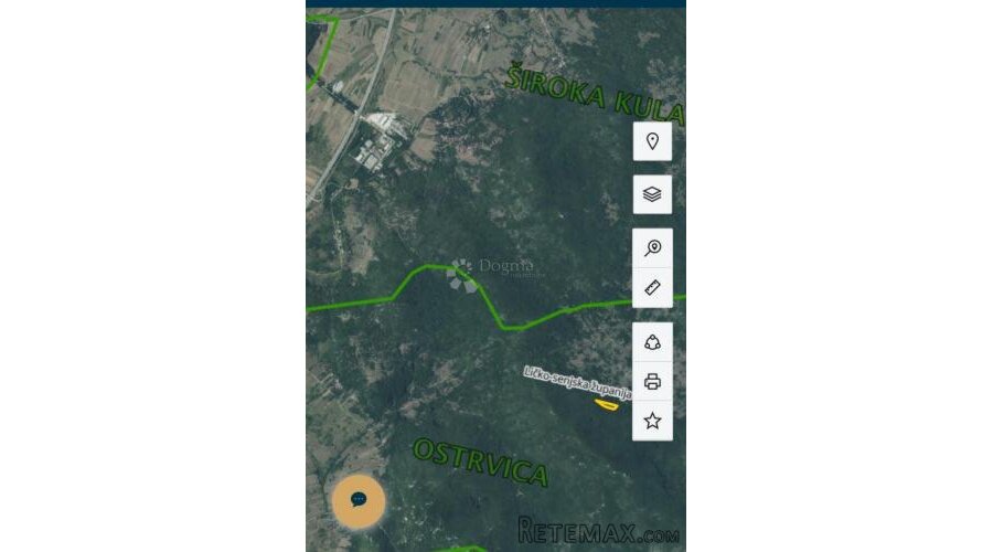 GOSPIĆ-OSTRVICA POLJOPRIVREDNO 7200 m2 - 2