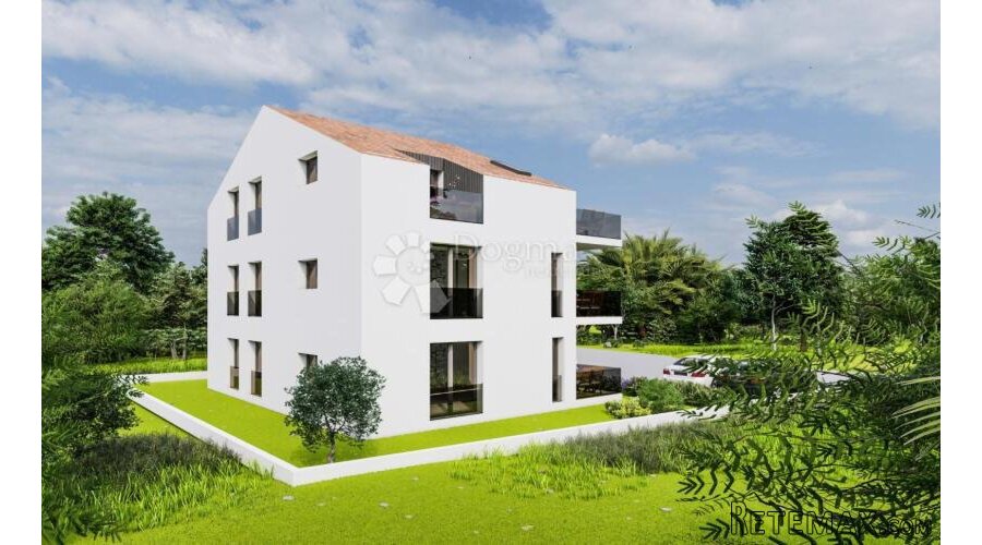 Vrsi - luksuzni trosobni apartman 100m od mora, 1.kat