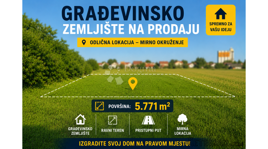 Ekskluzivno u Dogmi! Građevinsko zemljište 5.771 m²