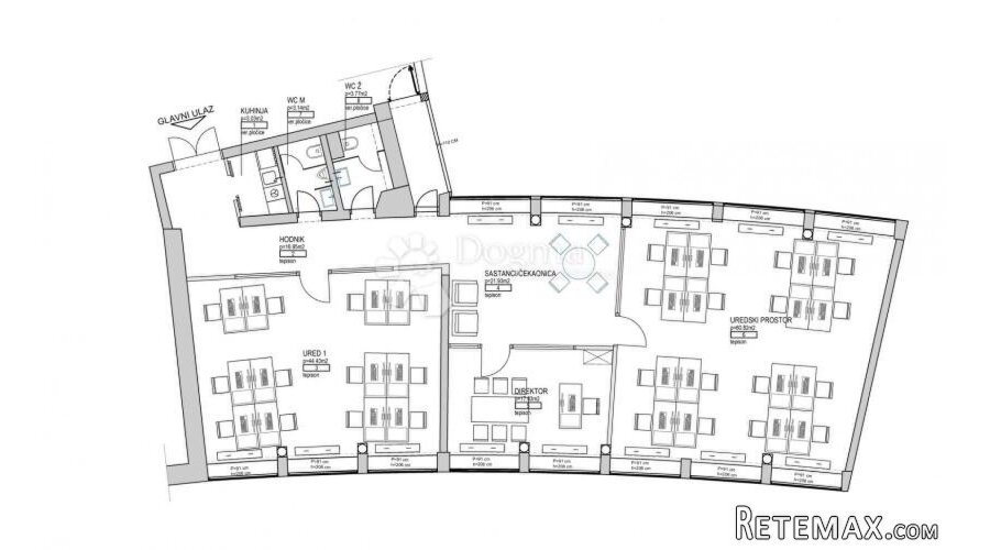 EKSKLUZIVNO Poslovni prostor za najam u centru grada – vrhun