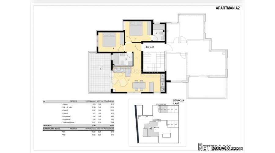 APARTMAN S2 1 KAT PLAŽA BABE BEZ 3% POREZA !! - 2