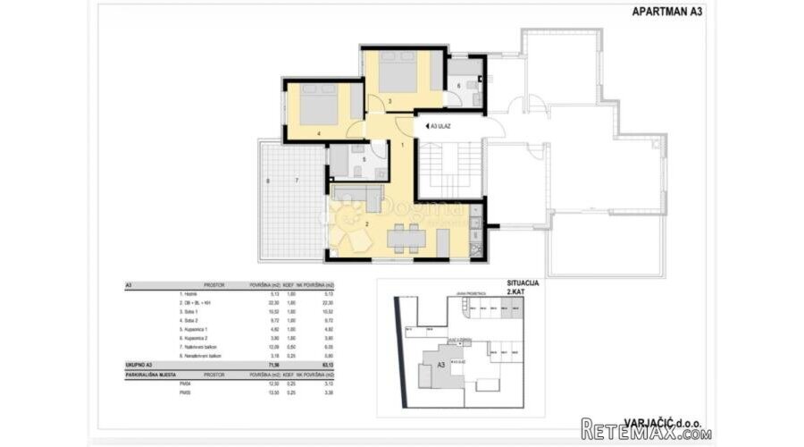 APARTMAN S2 1 KAT PLAŽA BABE BEZ 3% POREZA !! - 3