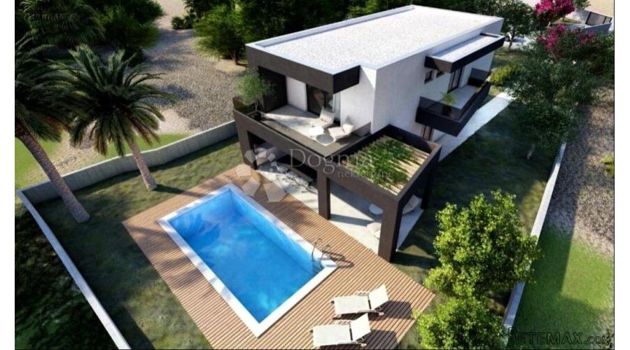 Građevinsko zemljište s projektom, drugi red od mora, Vinišć - 2