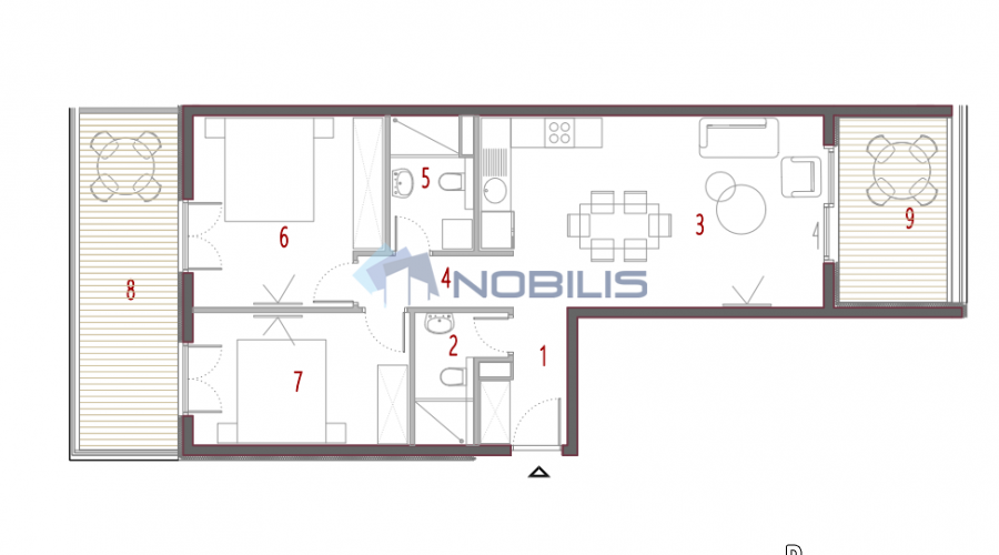 TOP PONUDA! Split, Trogir, Seget, dvosoban stan, 81.73m2..