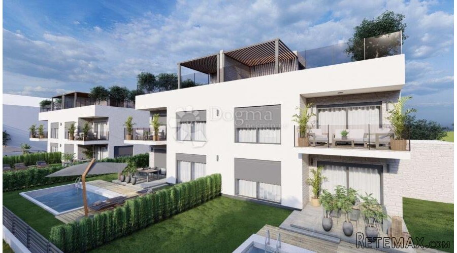 Srima, Vodice - moderan duplex sa bazenom i krovnom terasom - 3
