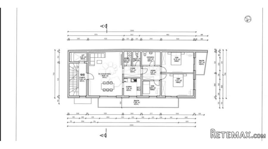 Novogradnja na Trešnjevci | 138.09 m² | 2 GPM + spremište - 2