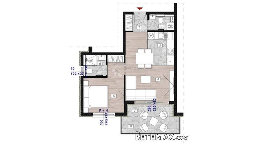 POVLJANA, STAN S12, 50,80 m²