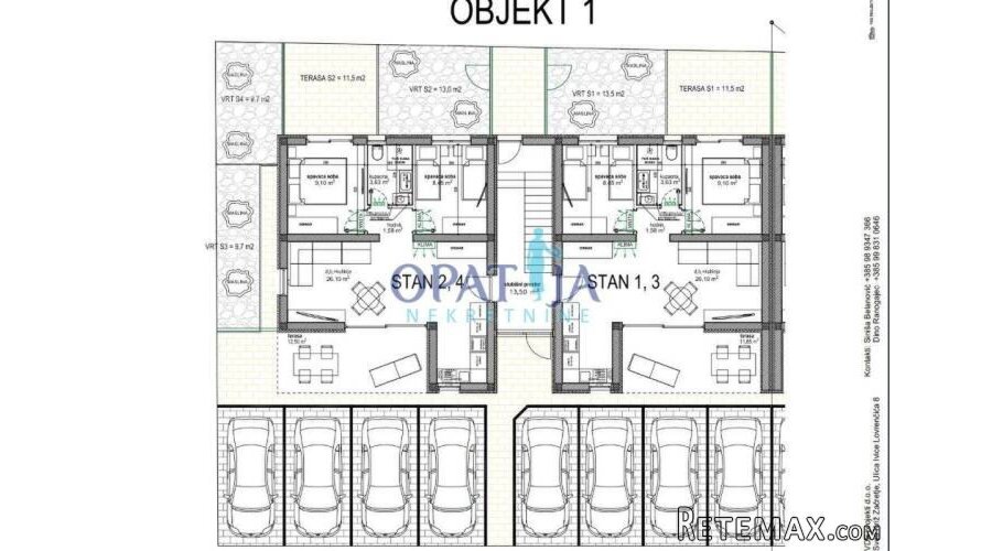 Vir, apartman 1S1, 100m do plaže južna strana - 2