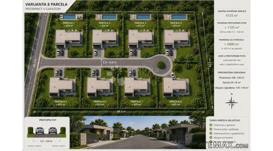 Građevinska parcela 625 m² – Manjadvorci - 2