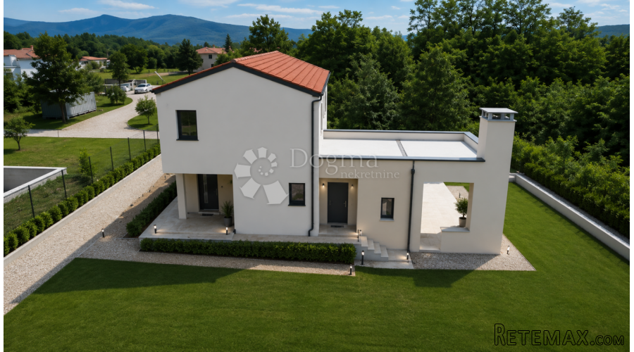 LABIN,okolica,moderna kuća u izgradnji