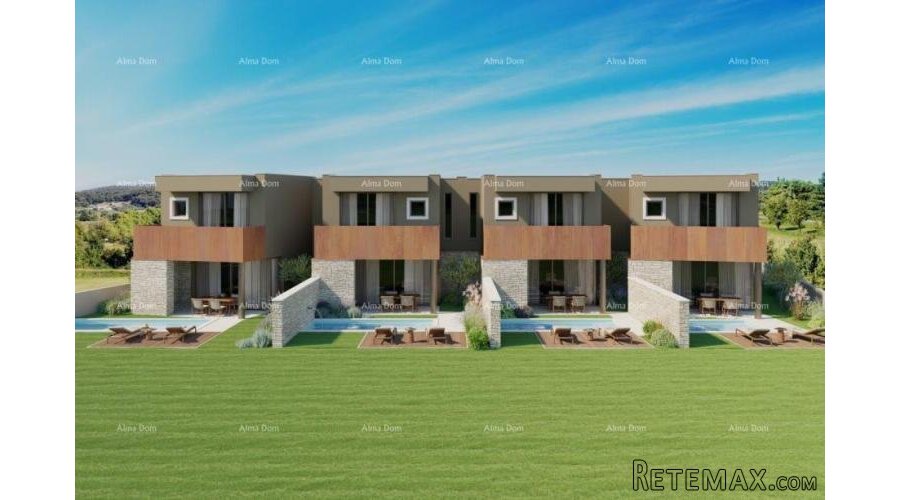 Bale. Moderna kuća u nizu s bazenom, 148,56 m² - 2