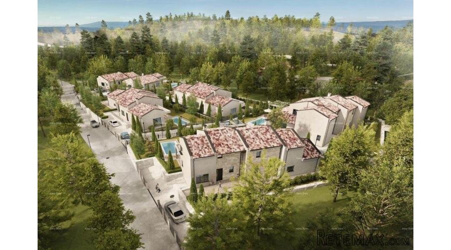 BARBAN - Zemljište za gradnju s projektom (kuća s bazenom)..