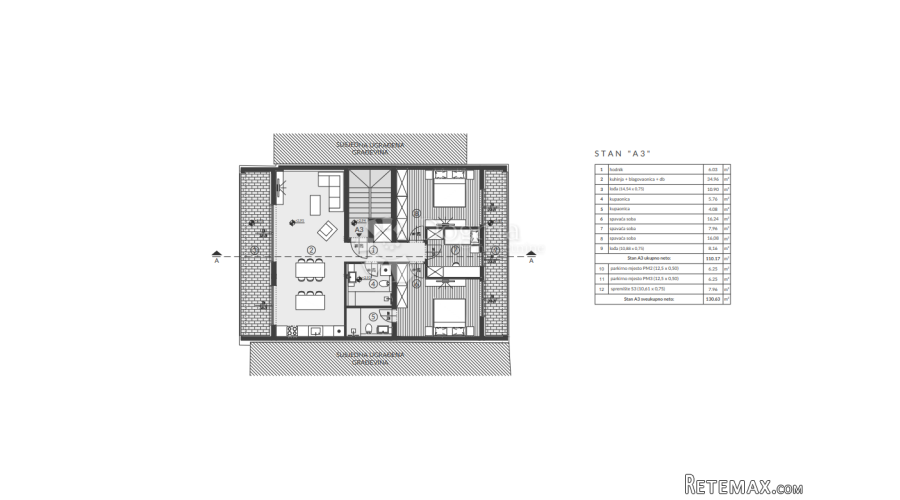 NOVI STAN 110 M2 SA 2 TERASE, 600 M DO MORA! - 2