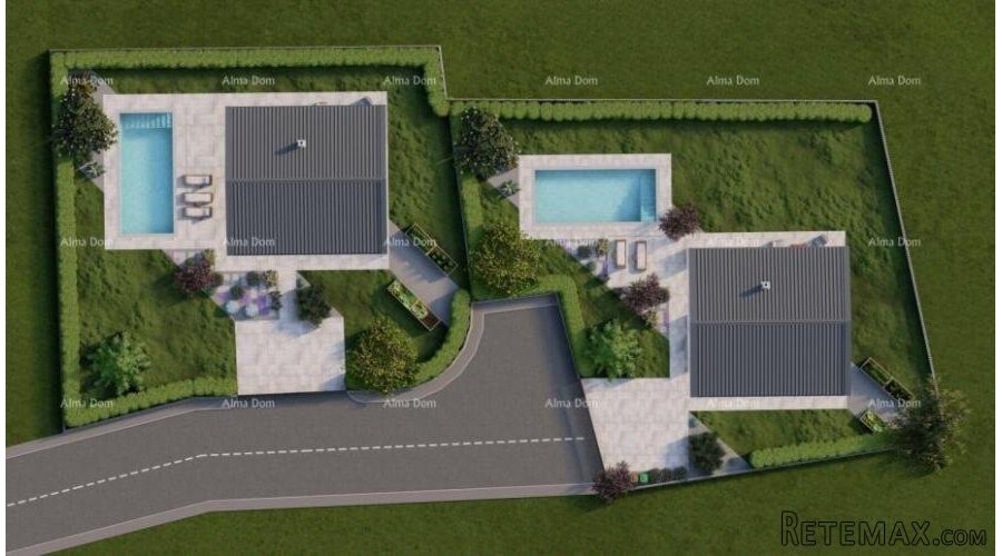 Na prodaju građevinsko zemljište s projektom i bazenom – 646..