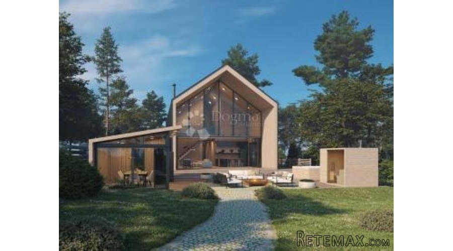 Zemljište s idejnim projektom za montažnu kuću - Vrbovsko