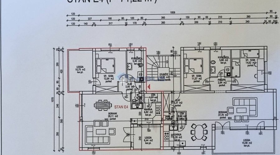 Zagreb, Gajnice - dvosobni stan 71,22m2 - 2