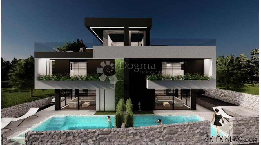 Moderan dvoetažni apartman s bazenom