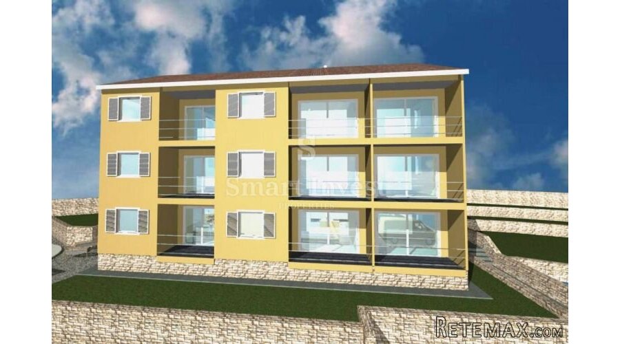 POBRI, Zemljište od 1440 m2 s građevinskom dozvolom, pogled..