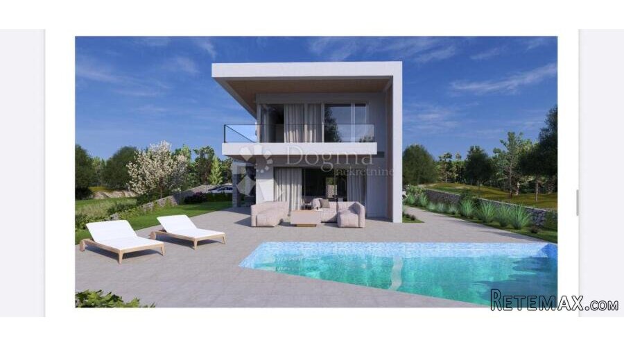 Građevinska parcela 554 m² sa projektom za modernu vilu sa b
