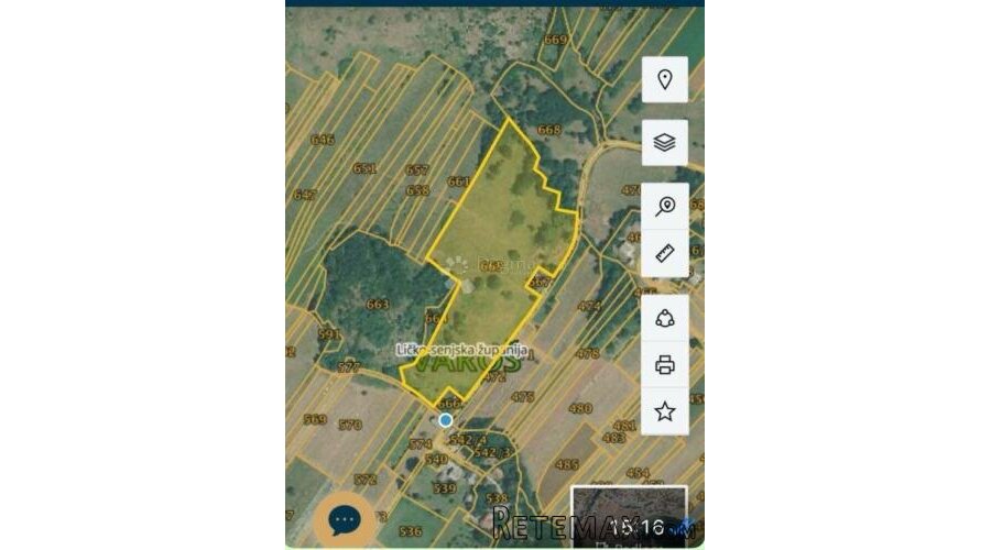 Građevinsko Poljoprivredne Parcele Perušić 80000m2