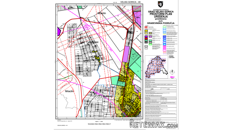 VELIKA GORICA, BUŠEVEC - GRAĐEVINSKO ZEMLJIŠTE 812 m² - 2