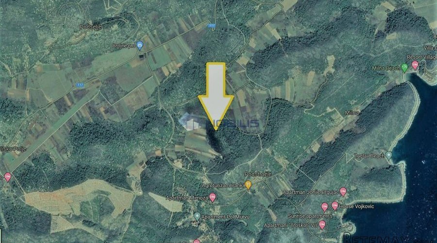 Vis, zemljište 8.384 m2 SNIŽENO