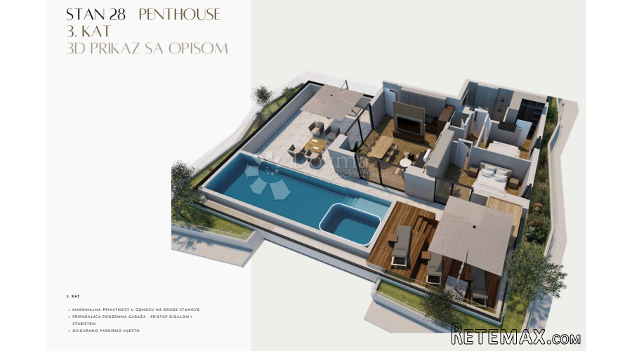 PENTHOUSE S BAZENOM, NOVOGRADNJA