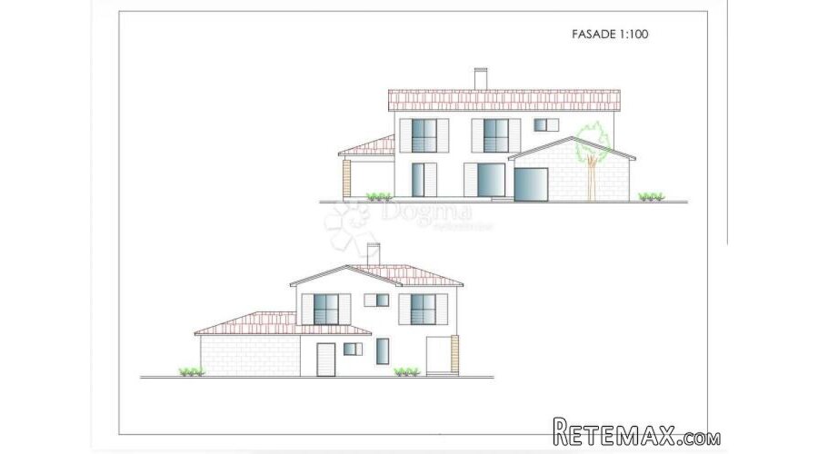 Labin, građevinsko zemljište s projektom