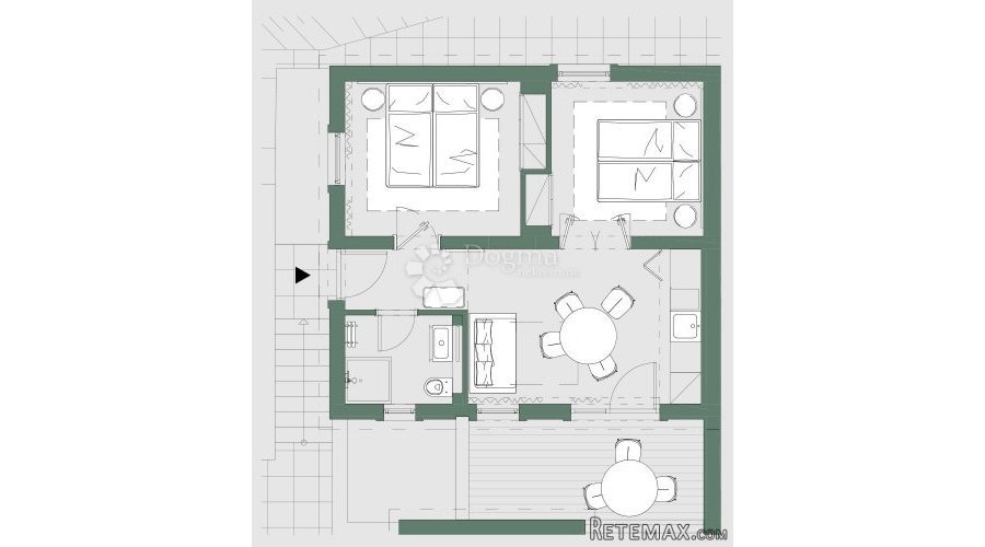 DALMACIJA, 49.00 M2, 2S+DB - 2