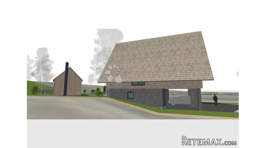 Sunger - zemljište s projektom obiteljske kuće - 3