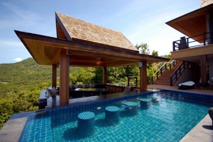 Modern Koh Samui mountain top, Zen..