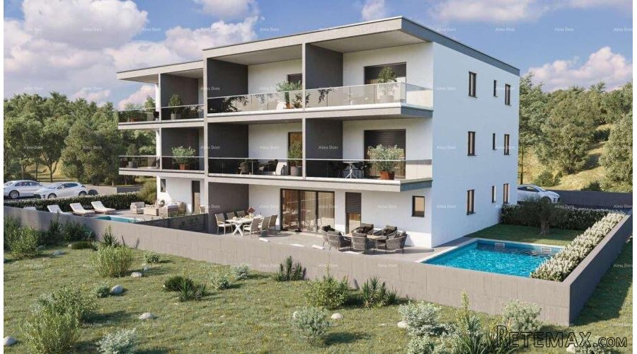 Stan u novogradnji s vrtom i bazenom– Novigrad, 400 m od m.. - 3
