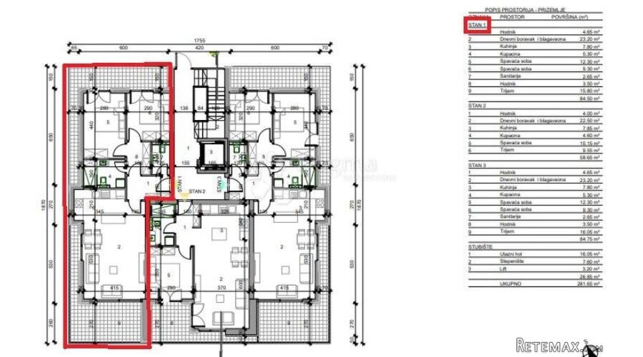 KAŠTEL, STAN SA VRTOM, NOVOGRADNJA - 2