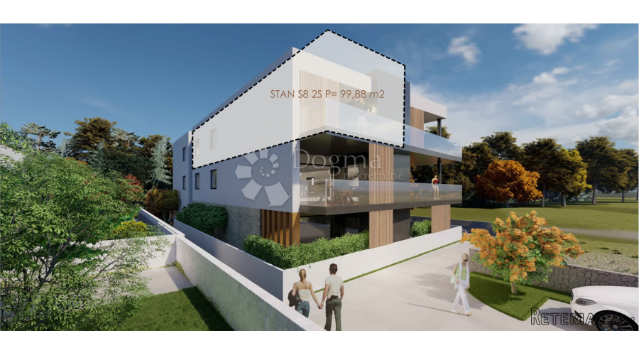Privlaka-99,88m2 , 80m od mora