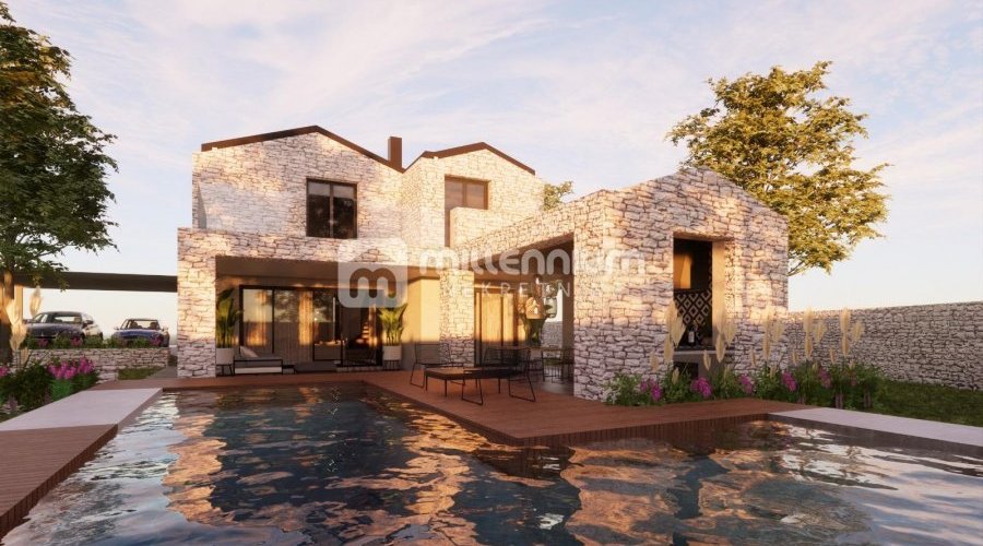 Otok Krk, Garica, kamena vila s bazenom u izgradnji - 4