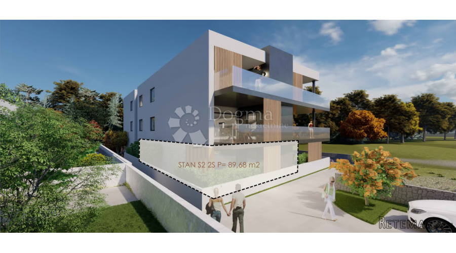 Trosoban stan 89,68 m2-Privlaka-Mletak novogradnja