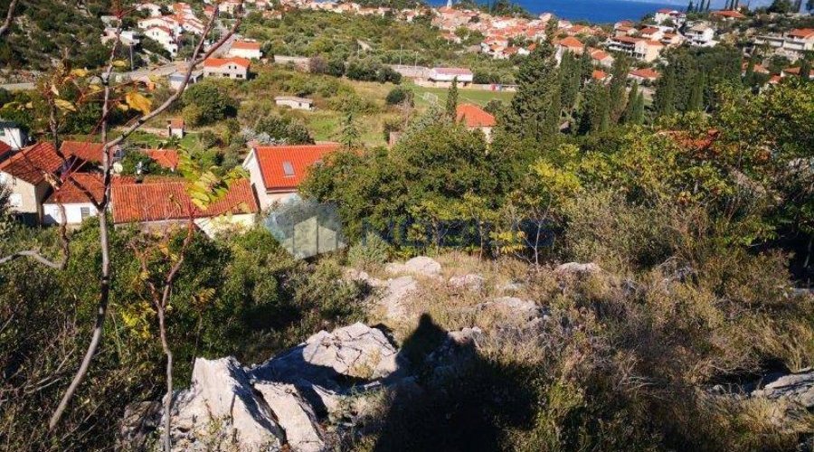 Pelješac, Trpanj, 1000m2 građevinsko zemlj., pogled more