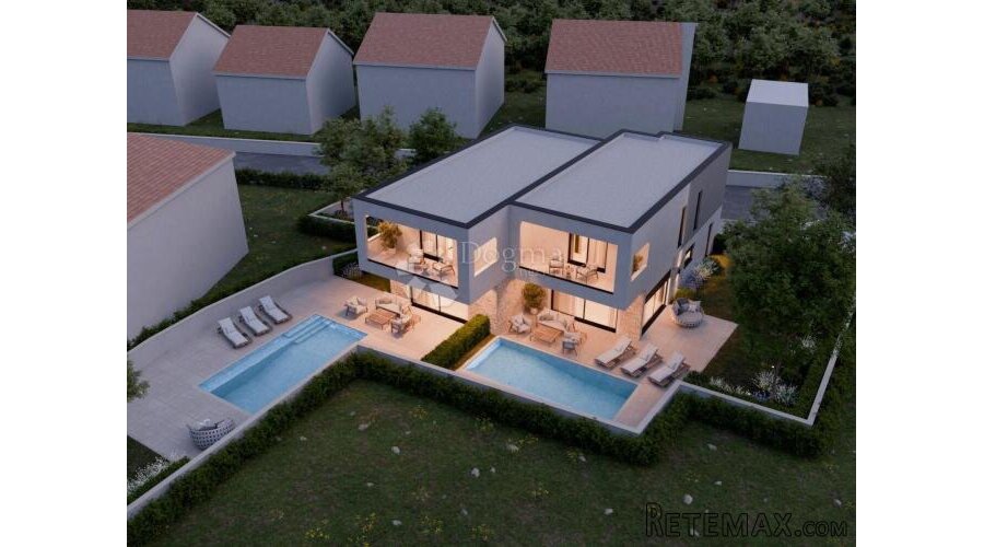 BILICE - Šibenik - luksuzna dvojna kuća s bazenom