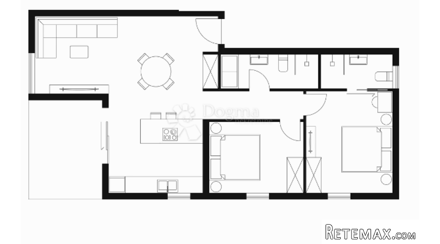Komforan dvosoban stan s pogledom na more, Peroj - 2