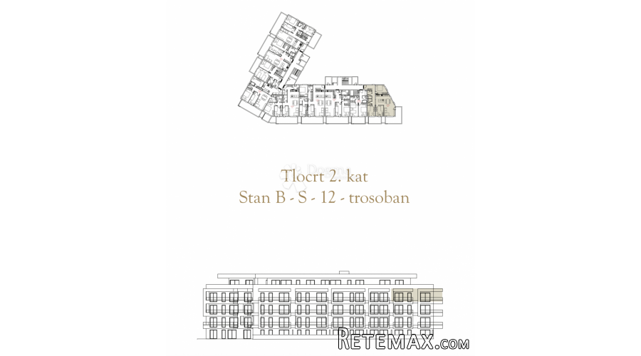 TROSOBAN STAN U NOVOGRADNJI, 2. kat (B-S12) - 2