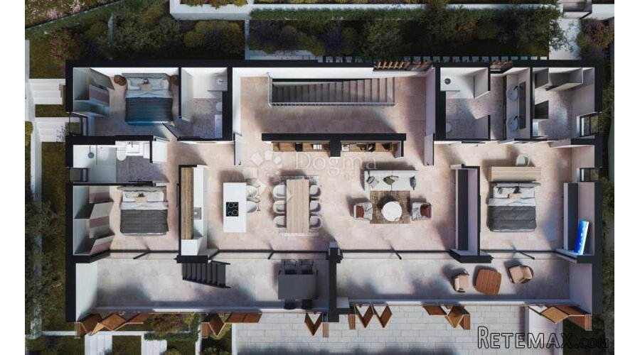 Luksuzan penthouse s privatnom krovnom terasom i pogledom na - 2