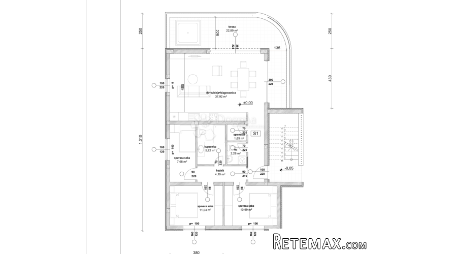 Vir - Slatina, 108,20m2 - 200m od mora - 2