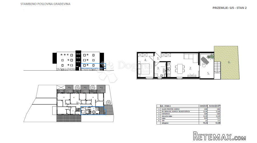 Novogradnja Vodice - SJ 5, STAN 2 - 51 m² - 2