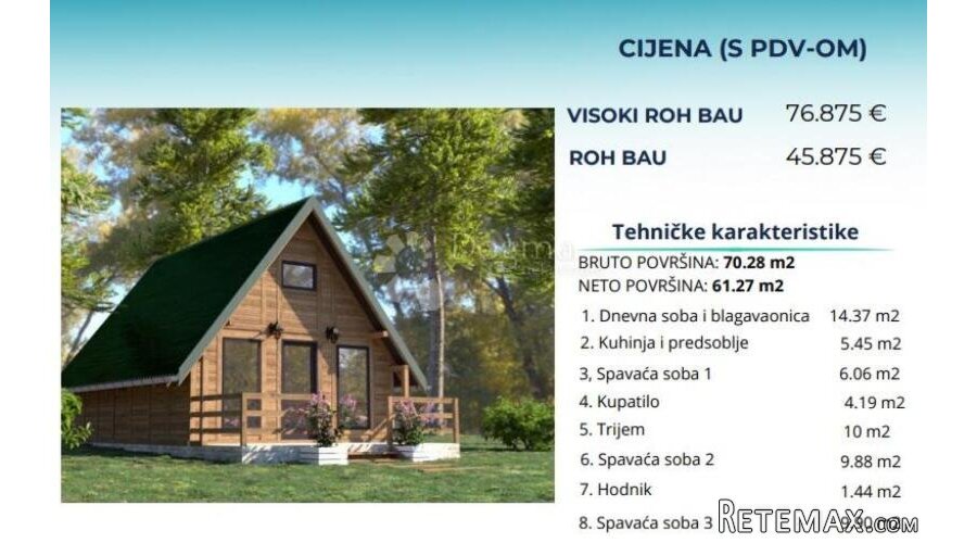 Teren za izgradnju 6 objekata – Gorski kotar, Fužine