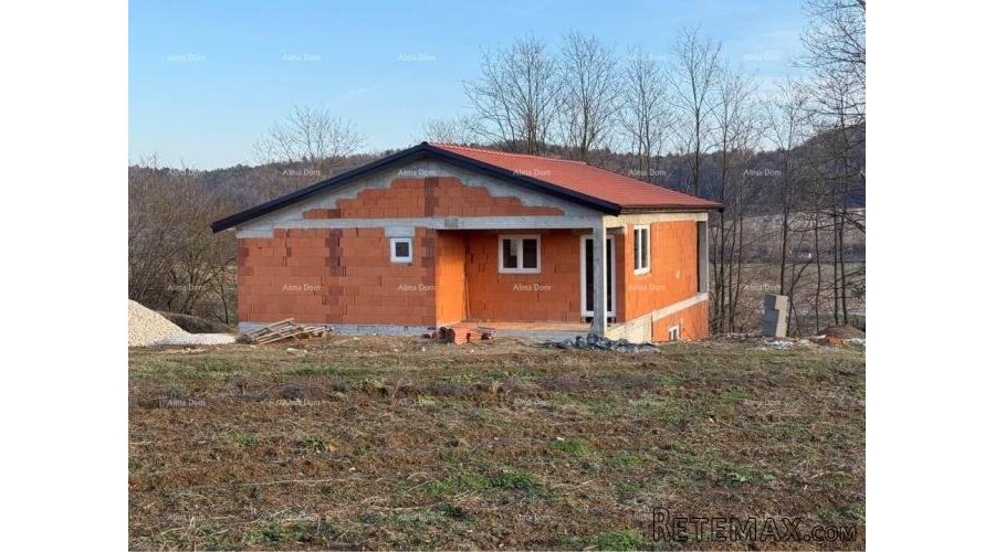 Kuća u roh-bau fazi s velikom okućnicom – Cerovlje - 3