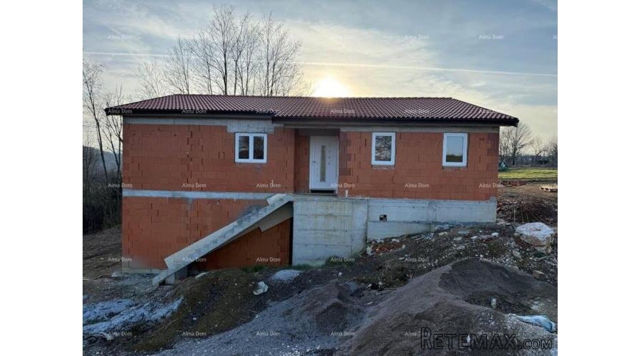 Kuća u roh-bau fazi s velikom okućnicom – Cerovlje - 4
