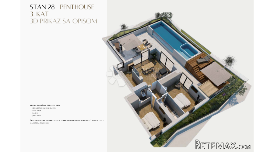 PENTHOUSE S BAZENOM, NOVOGRADNJA - 2