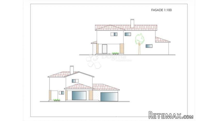 Labin, građevinsko zemljište s projektom - 2