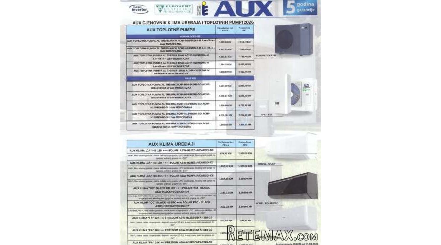 AUX FULL DC INVERTER MONOBLOK I TOPLOTNE PUMPE - 3