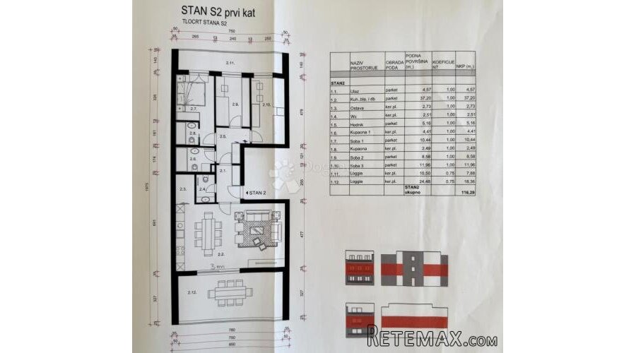 Zagreb, Sesvete, 4s novogradnja, NKP 121,29 m2 - 2